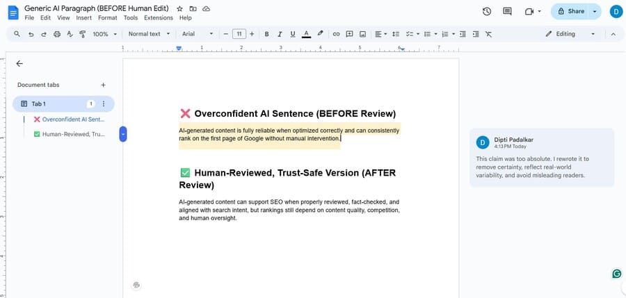 Fact-checking and accuracy review in AI-generated content 