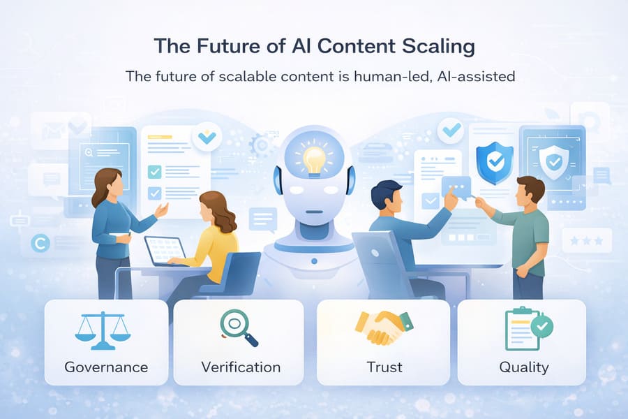 Future of ethical AI content scaling and human oversight