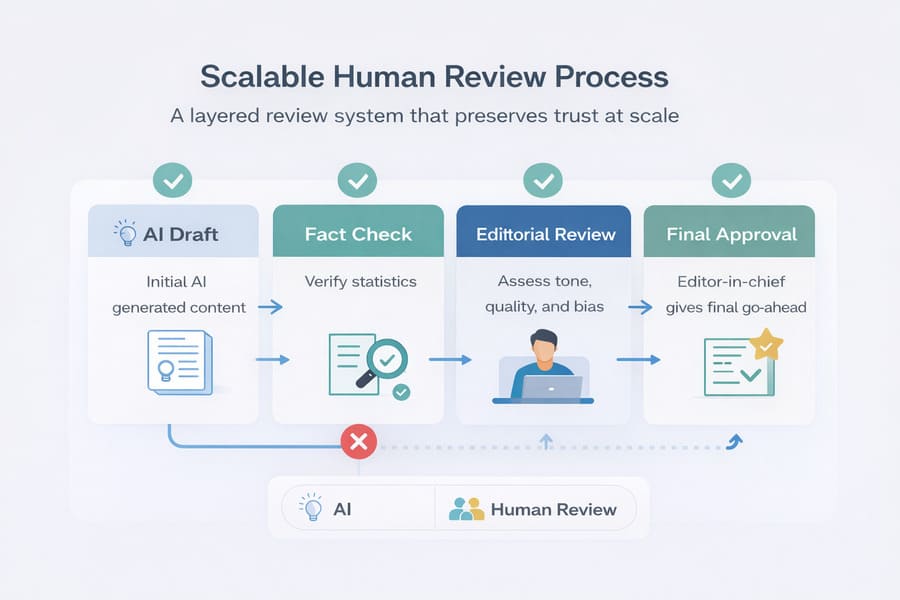 Scalable human review system for AI-generated content