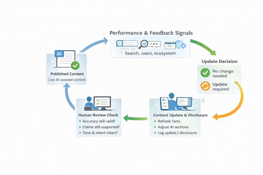 Monitoring AI-assisted SEO content after publication