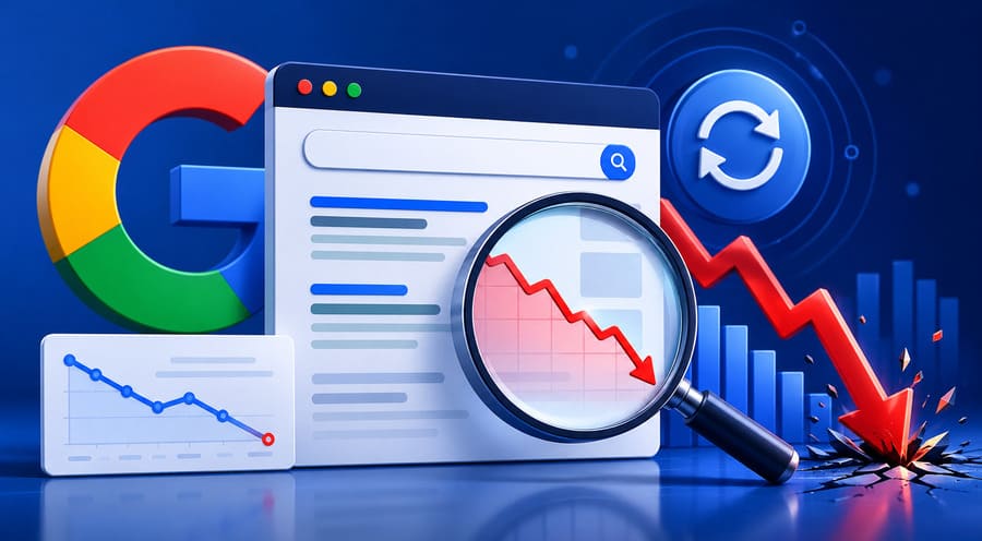 Featured image for Google Core Update traffic drop
